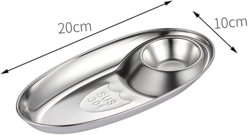 3 Pcs Stainless Steel Dipping Bowls For Condiments Sauces Snack Plates - Image 3